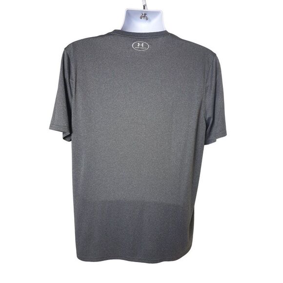 Under Armour Men's T-Shirt L Grey Loose Fit Heatgear Performance Sporty Tech Top - Picture 4 of 7